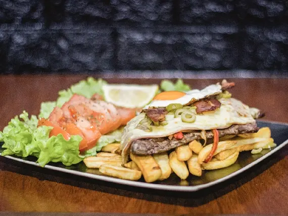 Chivito al plata para 1